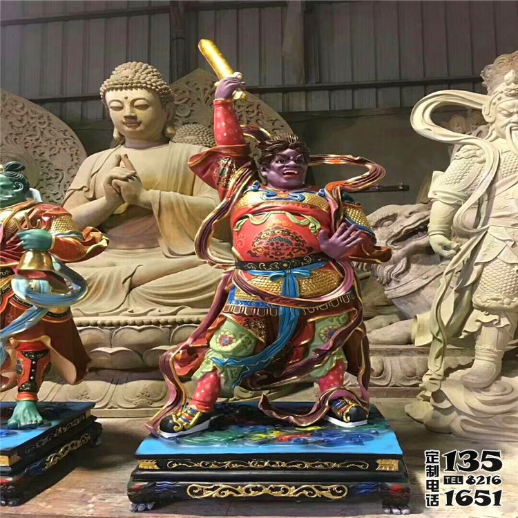 玻璃鋼彩繪大型人物景觀十二神將雕塑 玻璃鋼彩繪大型人物景觀十二神將雕塑